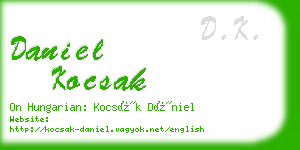 daniel kocsak business card